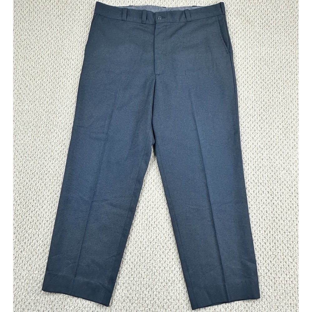 Lee Chetopa Twill Pants Mens 38 Blue Gray Trousers Union Made Talon Zip 60s 70s